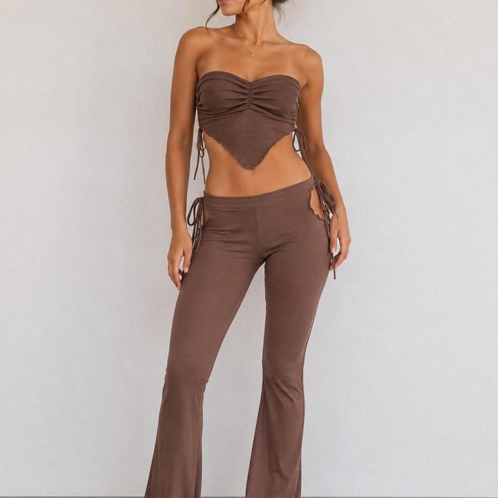 Outcast clothing brown flare pants